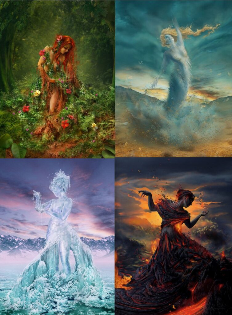 La Dea e i 4 Elementi